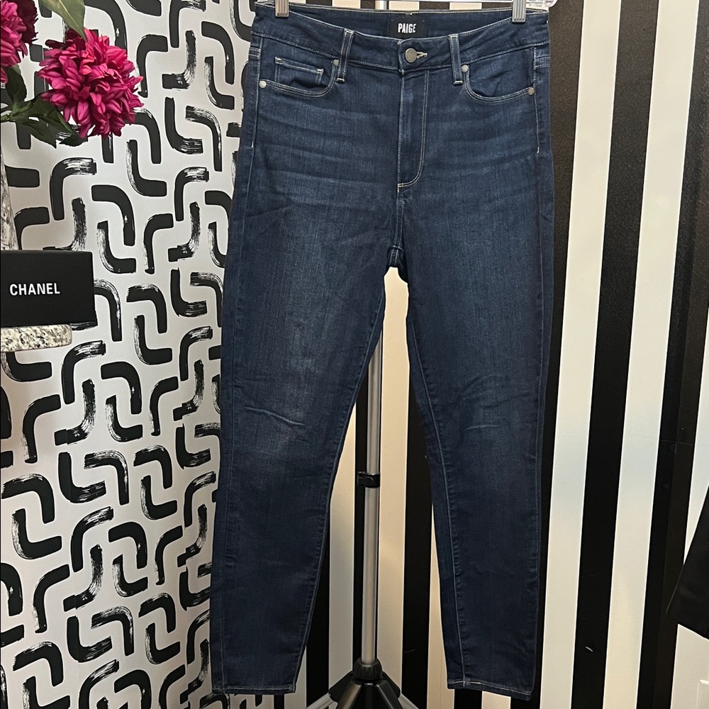 PAIGE Men's Dark Blue Skinny Jeans